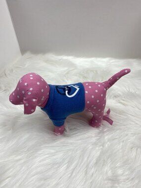 Victoria's Secret PINK Collection Plush Dog Polka Dot Blue Peace T-Shirt 2009